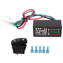 Groene LED-knipperlichten Plug & Play Auto Knipperlichten Elektronische LED-knipperlichten Knipperlichten Tuimelschakelaar Aan/Uit Aan Schakelaar