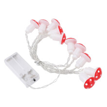 LED string lights, 10 mushroom lights 6.6foot batterypowered for lawn tent bedroom party