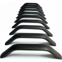 Maniglie per mobili con finitura nero opaco, design moderno europeo per mobili da cucina, robuste maniglie per cassetti in lega di alluminio con