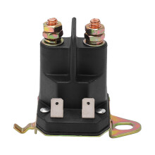 12V startrelais vervanging voor grasmaaier/tractor, dubbelpolig, 4-polige aardingsvoet, koper-cadmium contacten, hoogwaardige kunststof behuizing,