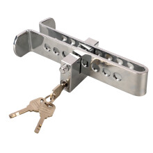 Dispositivo de seguridad antirrobo para embrague de acero inoxidable. Bloqueo universal para pedal de freno. Compatibilidad versátil. Construcción