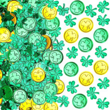 Pack of 1 Portable Patricks Day Confetti Cover-golden green