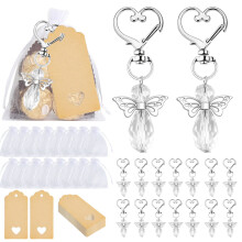 30Pcs Angel Wing Keychain Decorative Key Holder for Baby-A04