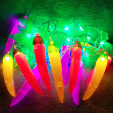Party Brights: Meerkleurige chilipeperlampjes, decoratieve lichtslinger voor binnen- en buitenfeesten, eenvoudige installatie met snelsluiting, keuken