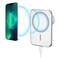 Magnetisk bilholder til telefonen, aluminiumsdesignetui sikrer holdbarhed og stil til trådløs opladning, dobbelt fastgørelsesklips for sikker