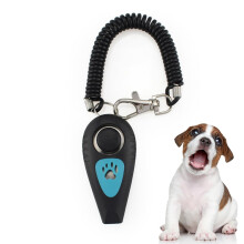 Dog Training  2in1 Puppy Training Clicker and Whistle, Quiet Behavior Training with Wristband, Dog Whistle for Small Animals Outdoors for Recall