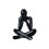 Plastic abstracte denker figuur ornament voor-Zwart 4 1