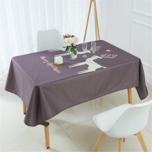 Christmas Tablecloth, Washable, Waterproof, 3D Table Linen, WaterRepellent, Rectangular (Christmas Elk, 60 x 60 cm)