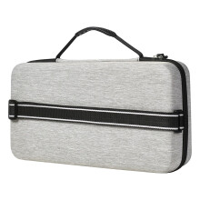 Hard Pickleballs Storage Bag for 2 Paddles and 4 Balls Shell Pickleballs Racket Bag Organizer Easy to Carry Grey