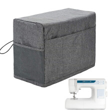 Sewing Machine Cover with 3 Pockets, Dustproof for Most Standard Machines, gray