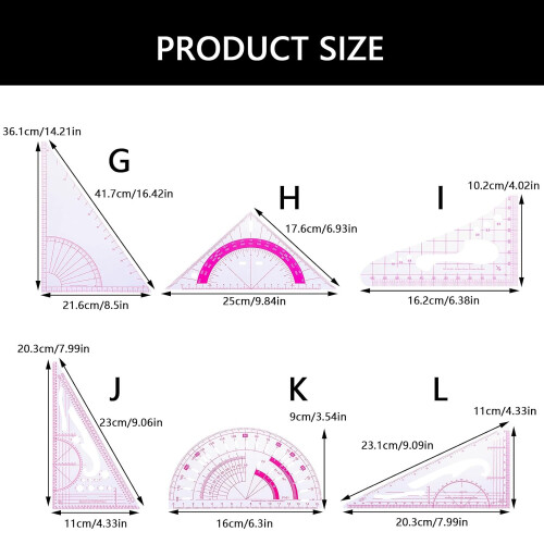 Patchwork Linear Multifunctional Plastic Quilt Ruler Measuring Tool for Sewing and Quilting Projects P1030 2