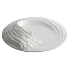 Hailang Stereoscopic Ceramic Tableware, Specially Shaped Flat Plate for Western Cuisine, Quality Cold Dish Set for Hotels (10 pcs)