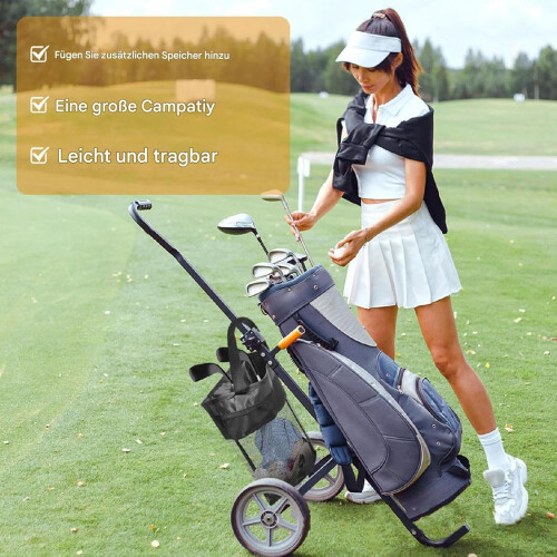 Golf Push Cart Storage Bag, Lightweight Mesh Golf Storage with Closure 1