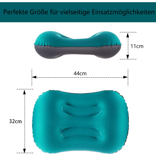 Φορητό μαξιλάρι εξωτερικού χώρου Streamline Structure Peacock Blue, εύκολη φούσκωμα-ξεφούσκωμα 2