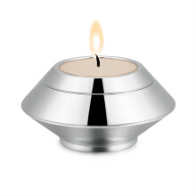 Stainless Steel Cremation Urn for Ashes Candle Holder Keepsake Urn for Human or Pet Ashes Mini Funeral Ash Holder (Steel)