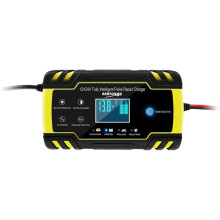 Cargador y mantenedor de baterías inteligente totalmente automático, cargador de baterías para coche con protección de seguridad para baterías