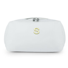 Trousse de toilette en PU imperméable avec lettres-Lettre S