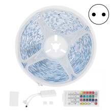 LED-strips met muzieksynchronisatie, RGBW LED-touwverlichting, flexibele en op afstand bedienbare glasvezelverlichting voor decoratieve doeleinden,