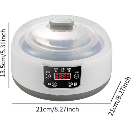 Automatic Yogurt Maker  DIY Multifunctional Low Noise Greek Yogurt Machine with Temperature and Time Control 1