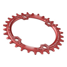 Chainrings, Bike Sprockets 96BCD Round Mountain Bicycle Chainring BCD 96mm 32/34/36/38T Crown Plate Parts Bike Crank Round Red 38T
