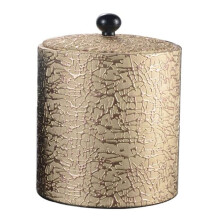 Leather Champagne Ice Bucket with Lid, Stainless Steel Insulated Wine Cooler 1.3L