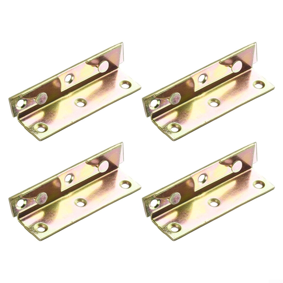 4 Sets Of Hinges Without Mortise Hinges For Bed Rails, Reliable Mounting Connectors For Stability. 9365049439374