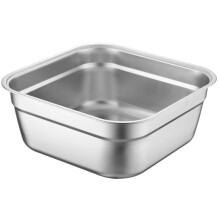Stainless steel capacity sink bowl with rolled edges, brushed multipurpose fruit and vegetable washing basket, kitchen accessory.