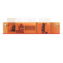 Floating Magazine Rack for Office/Bedroom/Living Room Orange L 16in