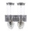 Wallmounted cereal dispenser, kitchen snack storage jar, multicompartment, silver, 30*29cm 1