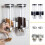 Wallmounted cereal dispenser, kitchen snack storage jar, multicompartment, silver, 30*29cm 2