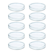 Pack of 10 Pcs Clear Glass Petri Dishes for Cell Culture, Borosilicate Material (60 75 90 100 Mm), 100mm