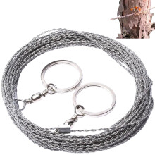 'Cable saw, 32, 8foot outer steel cable saw for heavyduty outdoor use with emergency rope, portable for cutting wood, rubber, and plastic.'