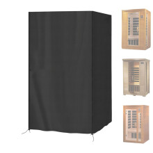 Extra grote stoombadopvang 102x110x193cm Ondoordringbaar-Zwart