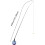 Badminton training set for selfstudy outdoors, 4m 6 balls 2