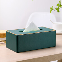 Moderne tissueboxhouder, slijtvast en gemakkelijk te reinigen oppervlak, stevige klittenbandsluiting, decoratieve hoes van PU-leer voor thuis,