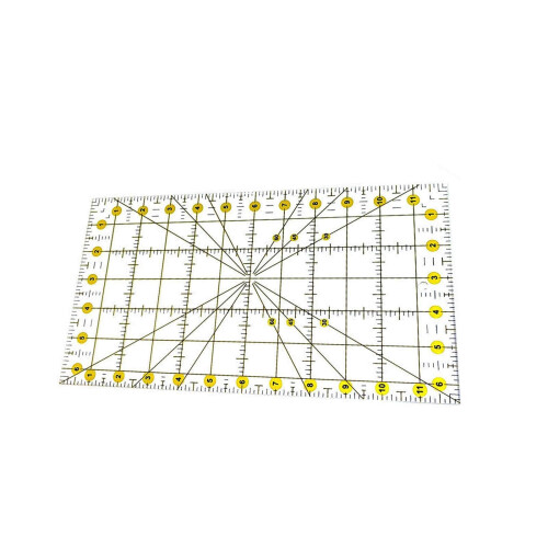Rectangular Acrylic Quilt Ruler Sewing Grid Ruler Quilter Craft DIY, 6.5 In x 12 In