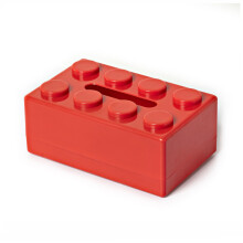 Tissuehouder in de vorm van bouwblokken, keramische tissuebox met creatief kleidesign voor thuis, kantoor en badkamer, stijlvolle en decoratieve