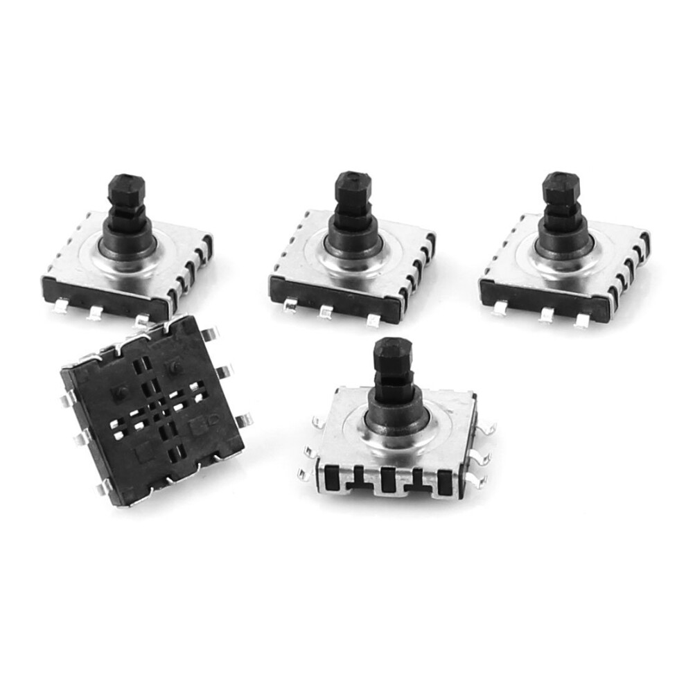 5 Pcs 10X10x9mm 6 Pin 5 Way Momentary Square Smd Smt Tactile Tact Switch Ref: 1260 9412369490421