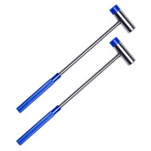 Jewelry Mallet 2Piece DualHead Small Hammer Set With Plastic and Metal Heads, Tuning MultiHead Craft Hammer, Blue