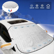 Universele voorruitbeschermer, winddicht ontwerp, sneeuwhoes voor ijs en vorst, bescherming tegen alle weersomstandigheden voor de meeste auto's en
