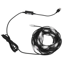 Fita de LED flexível RGB COB com chip WS2811IC, endereçável, programável, digital, alimentada por USB, para iluminação decorativa.