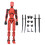 3D Printed Moving Robot with Multiple Joints, 13 Full Body Activity Robots, Black Red 1