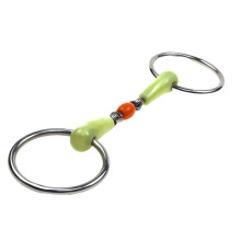 Horse Mouthpiece Horse Snaffle O Rubber Wrapped Stainless Steel Horse Loose Link Horse Bit Rot