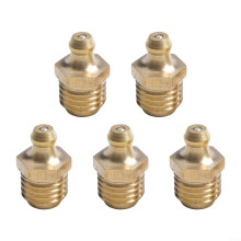 Bearing Lubrication Made Easy Set of Five Straight Brass Grease Assemblies