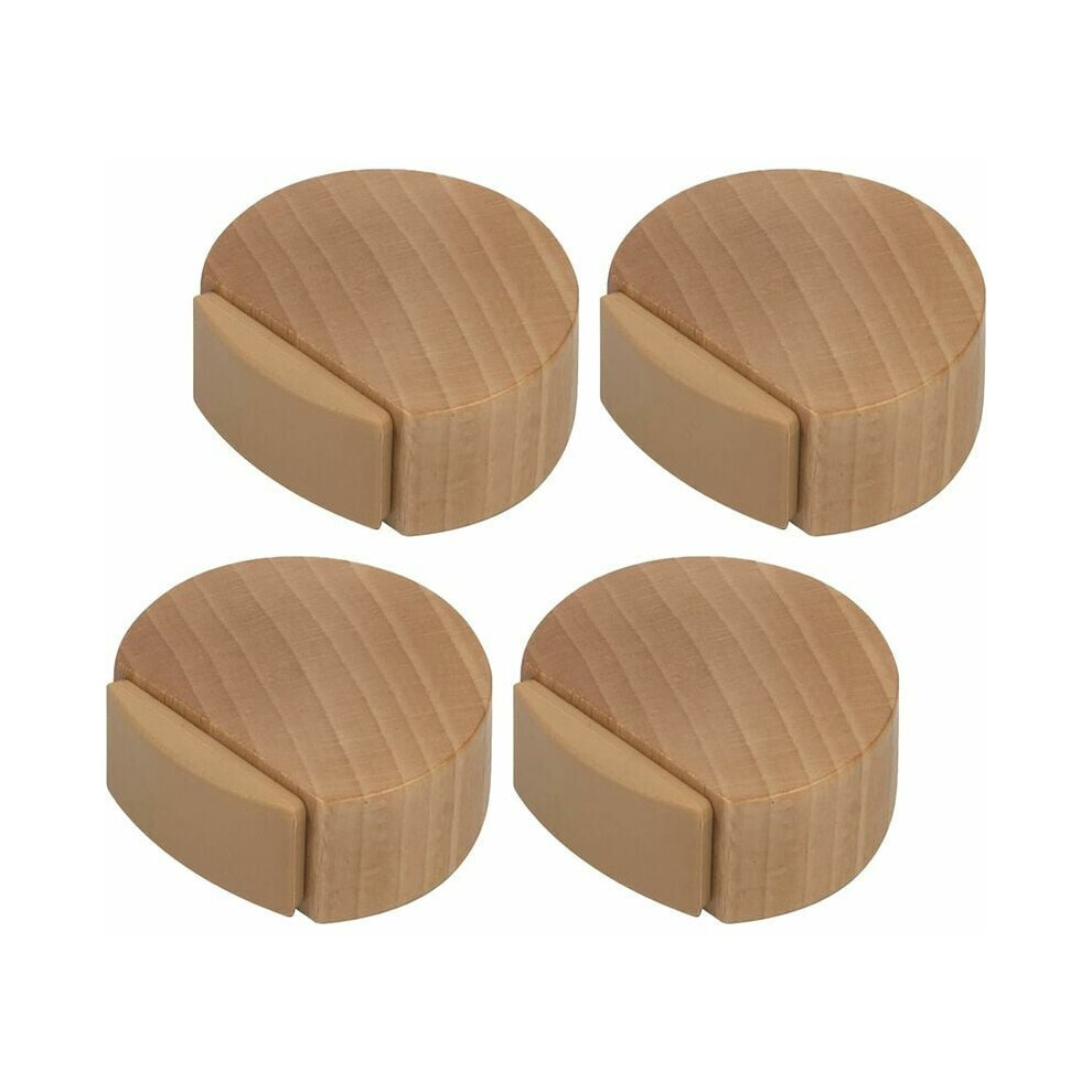 Walnut Semicircle Cabinet Pulls, Modern Dresser Knob Hardware, Suitable For All Types Of Smooth Floors (4Pcs) 9554910103906