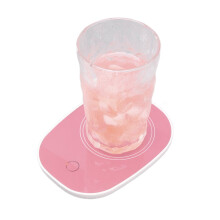 USB-Heizkissen für Kaffeetassen, Tassenwärmer für Zuhause-Rosa
