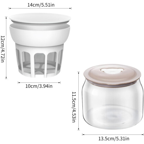 Whey Separator Yoghurt Maker Fine Mesh Yoghurt Filter Cheese Maker with Lid Reusable Kitchen Tool 2