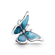 Moments 793747C01 Large Butterfly Charm Sterling Silver with Zirconia Compatible Moments Bracelets, Sterling Silver, Cubic Zirconia
