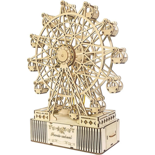 Rotating 3D Ferris Wheel Assembly Model, Handcrafted Music Box DIY Kit, Creative Gift 2