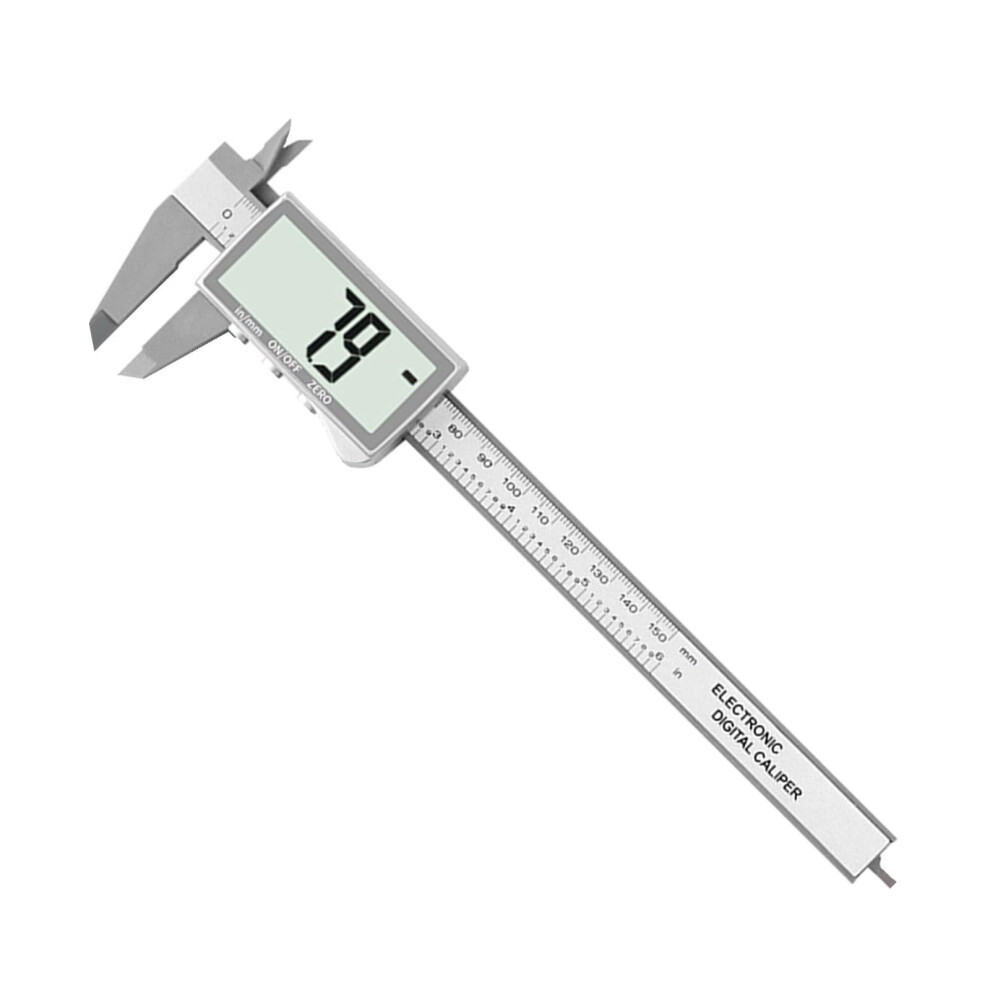 Lcd Digital Vernier Brake Caliper Length Depth Thickness Inner Diameter Measuring Tool Professional Micrometer Measuring Instrument 0150 Mm Silver 9426802968460